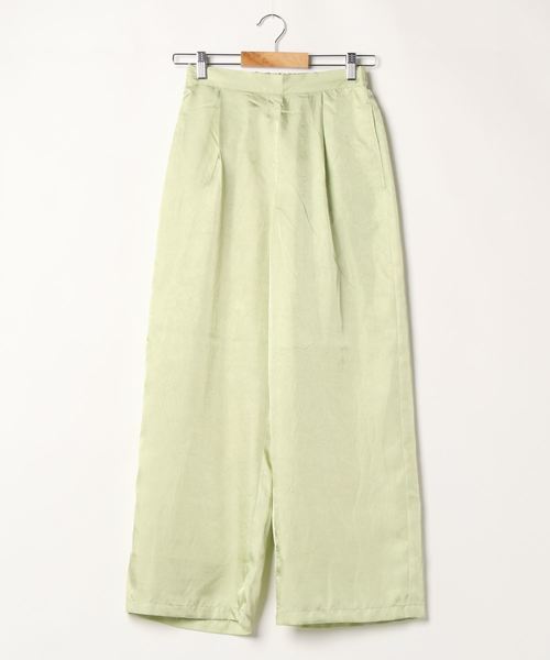 PAGEBOY（ページボーイ）の「クラッシュサテンパンツ（その他パンツ・レディース・ライム/ブラック/グレイッシュベージュ・FREE）」の5枚目の写真