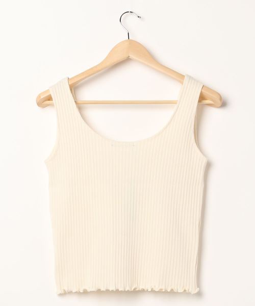 one way（ワンウェイ）の「マエボタンタンク（タンクトップ・レディース・ホワイト/ベージュ/ブラック・FREE）」の4枚目の写真