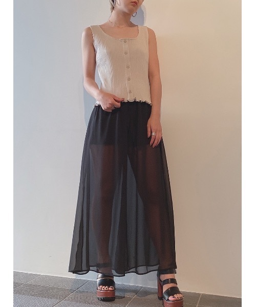 one way（ワンウェイ）の「マエボタンタンク（タンクトップ・レディース・ホワイト/ベージュ/ブラック・FREE）」の14枚目の写真