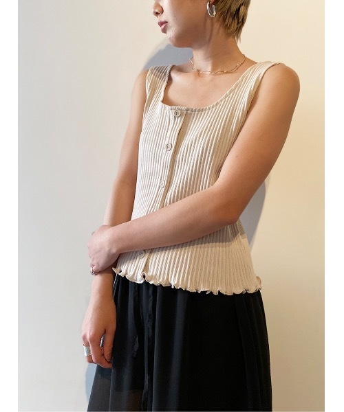 one way（ワンウェイ）の「マエボタンタンク（タンクトップ・レディース・ホワイト/ベージュ/ブラック・FREE）」の13枚目の写真