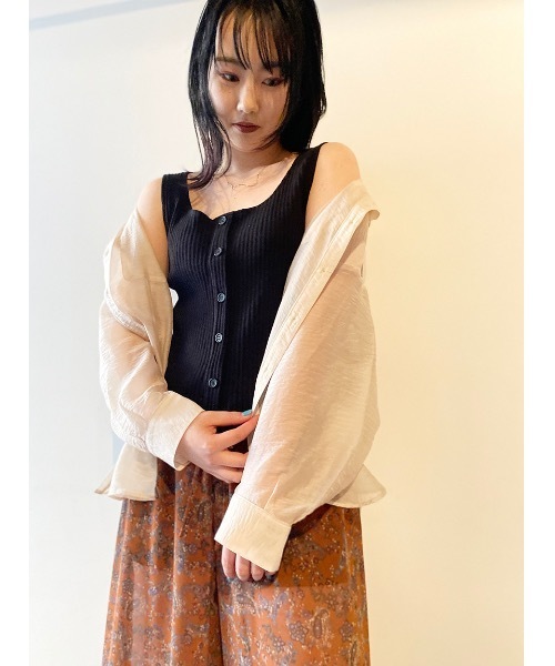 one way（ワンウェイ）の「マエボタンタンク（タンクトップ・レディース・ホワイト/ベージュ/ブラック・FREE）」の11枚目の写真