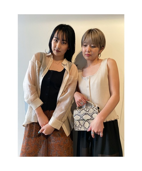 one way（ワンウェイ）の「マエボタンタンク（タンクトップ・レディース・ホワイト/ベージュ/ブラック・FREE）」の10枚目の写真