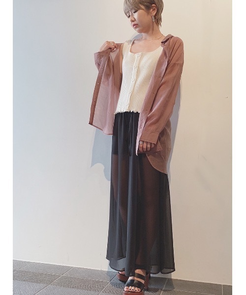 one way（ワンウェイ）の「マエボタンタンク（タンクトップ・レディース・ホワイト/ベージュ/ブラック・FREE）」の7枚目の写真