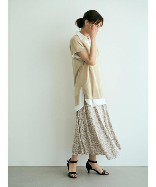 earth music&ecology（アースミュージックアンドエコロジー）の「レーヨンギャザーフレアスカート ＊（スカート・レディース・ブラック/ダークグリーン/ネイビー/マスタード/ブラック系その他/ライトベージュ/ベージュ系その他3/ピンク系その他2・FREE）」の17枚目の写真