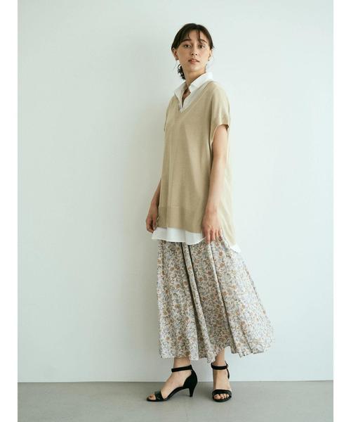 earth music&ecology（アースミュージックアンドエコロジー）の「レーヨンギャザーフレアスカート ＊（スカート・レディース・ブラック/ダークグリーン/ネイビー/マスタード/ブラック系その他/ライトベージュ/ベージュ系その他3/ピンク系その他2・FREE）」の19枚目の写真