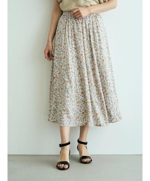 earth music&ecology（アースミュージックアンドエコロジー）の「レーヨンギャザーフレアスカート ＊（スカート・レディース・ブラック/ダークグリーン/ネイビー/マスタード/ブラック系その他/ライトベージュ/ベージュ系その他3/ピンク系その他2・FREE）」の21枚目の写真