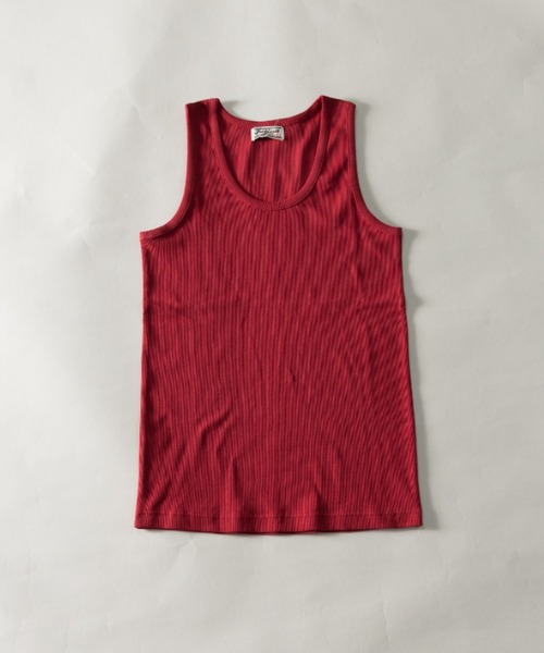 NYLAUS（ナイラス）の「【Nylaus】別注 2026新色 テレコ スリムフィット タンクトップ ノースリーブ インナー（タンクトップ・メンズ・その他/ブラック/ホワイト/霜降りグレー/カーキ/ブルーグレー/レッド/杢グレー・L/M/LL）」の7枚目の写真
