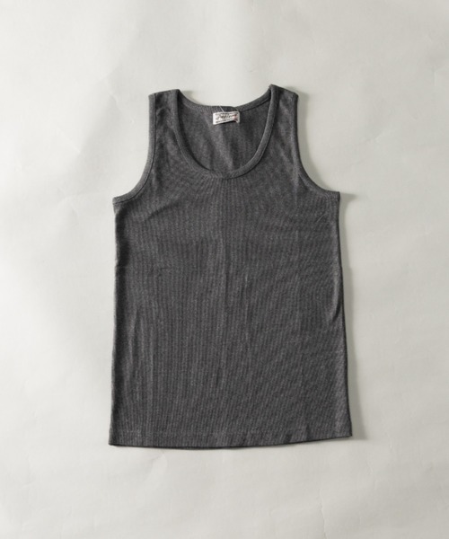 NYLAUS（ナイラス）の「【Nylaus】別注 2026新色 テレコ スリムフィット タンクトップ ノースリーブ インナー（タンクトップ・メンズ・その他/ブラック/ホワイト/霜降りグレー/カーキ/ブルーグレー/レッド/杢グレー・L/M/LL）」の8枚目の写真