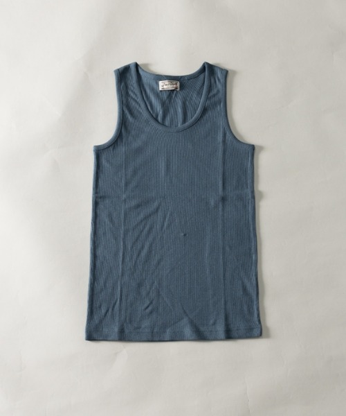 NYLAUS（ナイラス）の「【Nylaus】別注 2026新色 テレコ スリムフィット タンクトップ ノースリーブ インナー（タンクトップ・メンズ・その他/ブラック/ホワイト/霜降りグレー/カーキ/ブルーグレー/レッド/杢グレー・L/M/LL）」の3枚目の写真