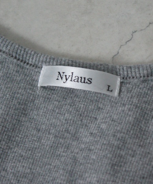 NYLAUS(ナイラス)の「【Nylaus】7月上旬再入荷予定 テレコタンクトップ ノースリーブ インナー Uネック(タンクトップ・メンズ・その他/ブラック/ホワイト/霜降りグレー/カーキ/ブルーグレー/レッド/杢グレー・L/M/LL)」の11枚目の写真