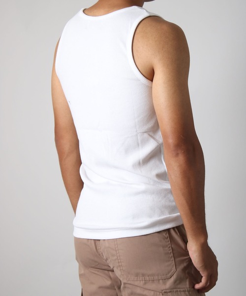 NYLAUS（ナイラス）の「【Nylaus】別注 2026新色 テレコ スリムフィット タンクトップ ノースリーブ インナー（タンクトップ・メンズ・その他/ブラック/ホワイト/霜降りグレー/カーキ/ブルーグレー/レッド/杢グレー・L/M/LL）」の11枚目の写真
