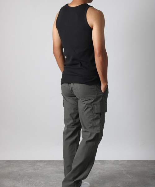 NYLAUS（ナイラス）の「【Nylaus】別注 2026新色 テレコ スリムフィット タンクトップ ノースリーブ インナー（タンクトップ・メンズ・その他/ブラック/ホワイト/霜降りグレー/カーキ/ブルーグレー/レッド/杢グレー・L/M/LL）」の19枚目の写真