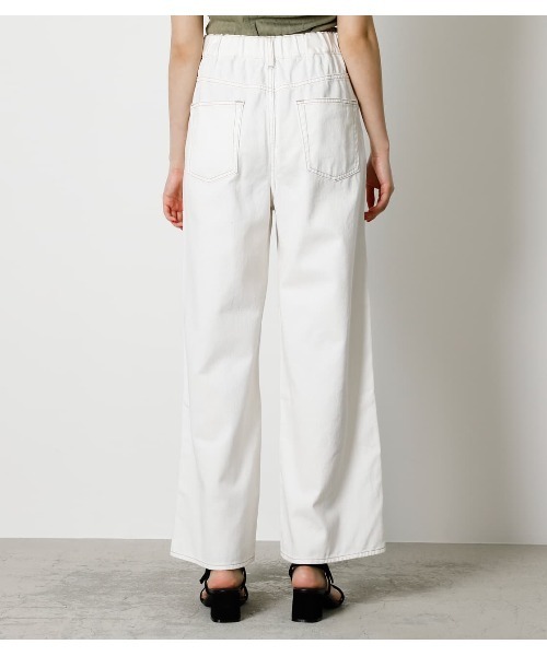 AZUL by moussy（アズールバイマウジー）の「EASY DENIM WIDE/イージーデニムワイド（デニムパンツ・レディース・ホワイト/ライトブルー・MEDIUM/SMALL）」の20枚目の写真