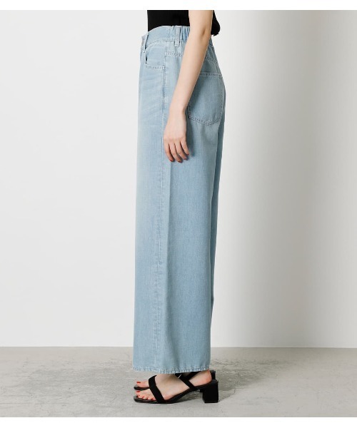 AZUL by moussy（アズールバイマウジー）の「EASY DENIM WIDE/イージーデニムワイド（デニムパンツ・レディース・ホワイト/ライトブルー・MEDIUM/SMALL）」の12枚目の写真