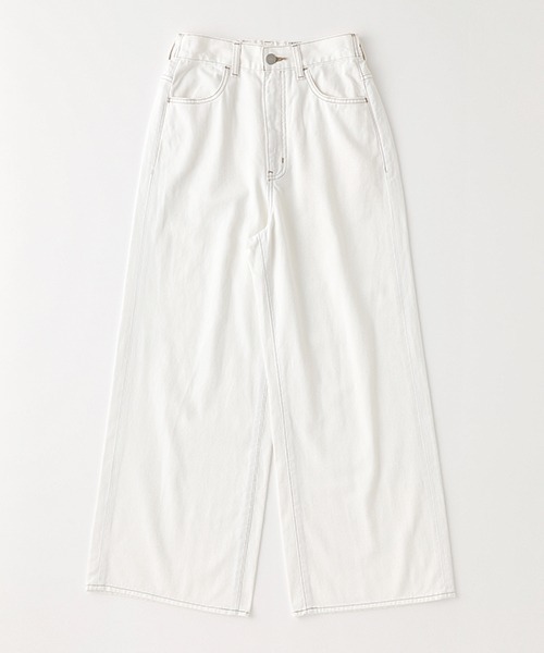 AZUL by moussy（アズールバイマウジー）の「EASY DENIM WIDE/イージーデニムワイド（デニムパンツ・レディース・ホワイト/ライトブルー・MEDIUM/SMALL）」の16枚目の写真