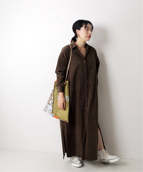 美品☆ジャーナルスタンダードレサージュ シャツコールワンピース コーデュロイ セール】シャツコールワンピース◇（シャツワンピース