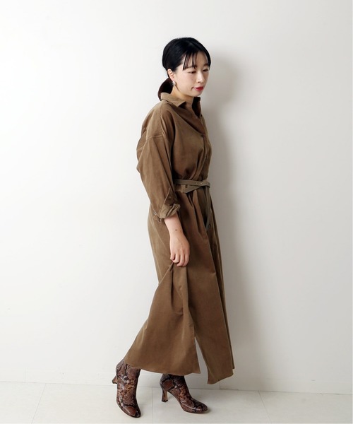 journal standard L'essage(ジャーナルスタンダードレサージュ)の「シャツコールワンピース◆(シャツワンピース・レディース・ブラウン/グレー/キャメル・FREE)」の12枚目の写真