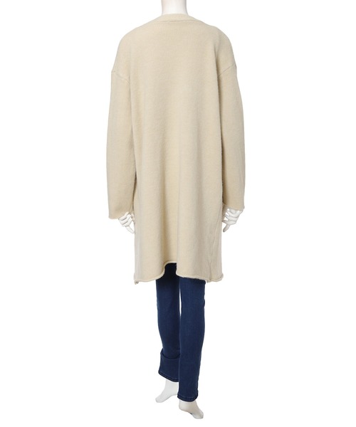 fifth（フィフス）の「ブークレロングカーディガン（カーディガン/ボレロ・レディース・チャコールグレー/アイボリー・MEDIUM）」の6枚目の写真