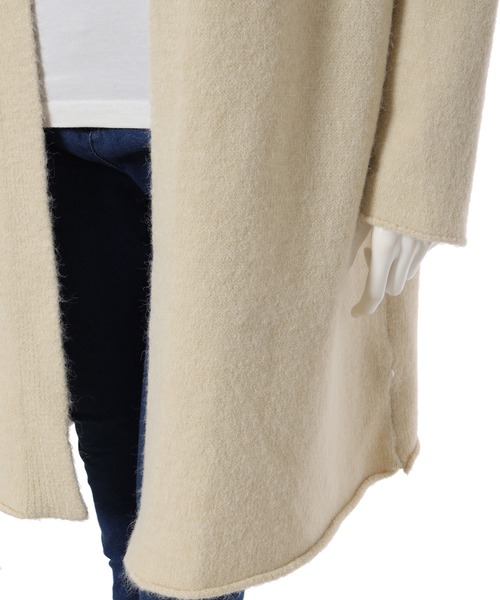 fifth（フィフス）の「ブークレロングカーディガン（カーディガン/ボレロ・レディース・チャコールグレー/アイボリー・MEDIUM）」の8枚目の写真