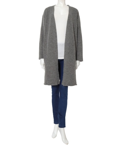 fifth（フィフス）の「ブークレロングカーディガン（カーディガン/ボレロ・レディース・チャコールグレー/アイボリー・MEDIUM）」の11枚目の写真