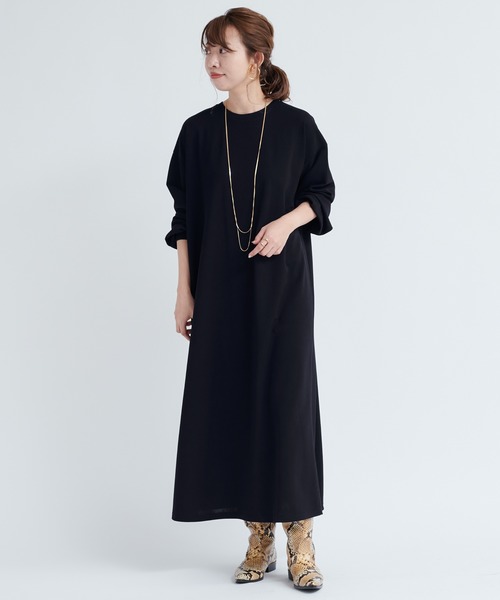 DouDou（ドゥドゥ）の「カットジョーゼットマキシワンピース（ワンピース・レディース・ブラック/ダークブラウン/レッド系その他・FREE）」の8枚目の写真