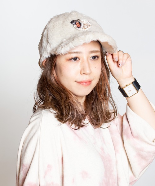 新品 未使用 CA4LA カシラ テディベア くまみみ ファー リボン キャップ HILDA FS(ONESIZE BEIGE): リボンキャップ｜帽子通販｜CA4LA