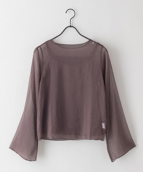 INNOCENT BLUE(イノセントブルー)の「【innocent blue/イノセントブルー】シアーブラウスキャミセット(シャツ/ブラウス・レディース・ブラウン・MEDIUM)」の1枚目の写真