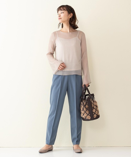 INNOCENT BLUE(イノセントブルー)の「【innocent blue/イノセントブルー】シアーブラウスキャミセット(シャツ/ブラウス・レディース・ブラウン・MEDIUM)」の10枚目の写真