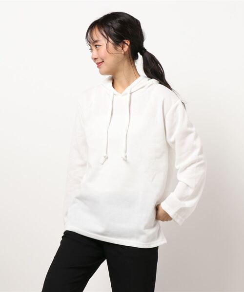 urge:(アージコロン )の「【URGE:】ルーズシルエット プルオーバー パーカー(パーカー・レディース・ホワイト/ブルー/グリーン/パープル/レッド/ブラック・MEDIUM/LARGE)」の14枚目の写真