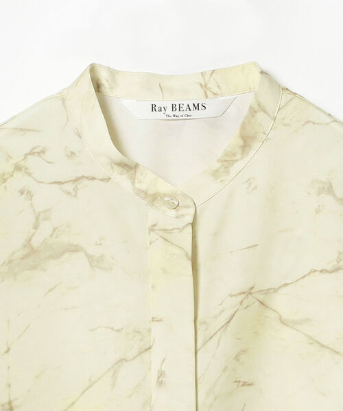 Ray BEAMS（レイビームス）の「Ray BEAMS / マーブル プリント バンドカラー ブラウス（シャツ/ブラウス・レディース・オフホワイト/クリーム・ONE SIZE）」の8枚目の写真