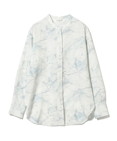 Ray BEAMS（レイビームス）の「Ray BEAMS / マーブル プリント バンドカラー ブラウス（シャツ/ブラウス・レディース・オフホワイト/クリーム・ONE SIZE）」の13枚目の写真