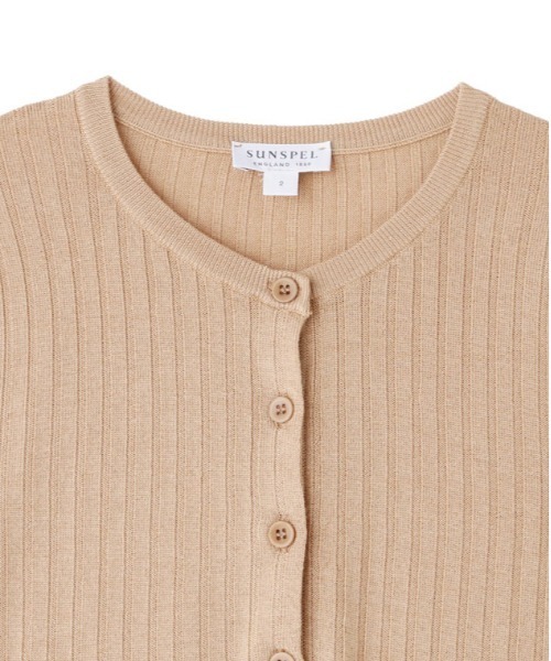SUNSPEL(サンスペル)の「WOMEN’S MERINO SILK RIB(ニット/セーター・レディース・ナチュラル/ネイビー・2)」の6枚目の写真