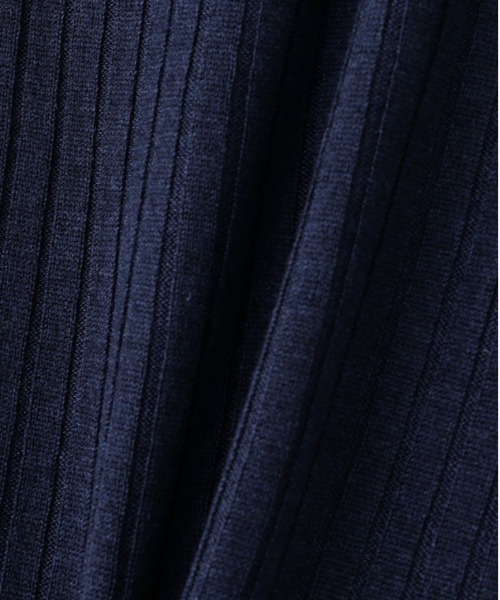 SUNSPEL(サンスペル)の「WOMEN’S MERINO SILK RIB(ニット/セーター・レディース・ナチュラル/ネイビー・2)」の8枚目の写真