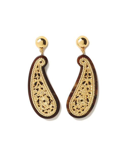 Ray BEAMS(レイビームス)の「Ray BEAMS / ペイズリー イヤリング(イヤリング・レディース・シルバー/ゴールド・ONE SIZE)」の2枚目の写真