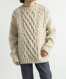 KIIT キート / BRITISH WOOL & SLAB YARN FISHERMAN SWEATER ブリティッシュウール&スラブヤーンフィッシャーマンセーター ケーブルアランニット / KIL-K58-105