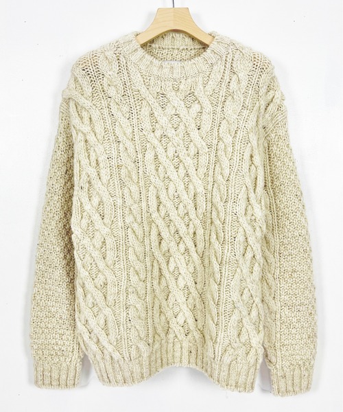 KIIT（キート）の「KIIT キート / BRITISH WOOL & SLAB YARN FISHERMAN SWEATER ブリティッシュウール&スラブヤーンフィッシャーマンセーター ケーブルアランニット / KIL-K58-105（ニット/セーター・メンズ・ナチュラル/ブラウン・2）」の20枚目の写真