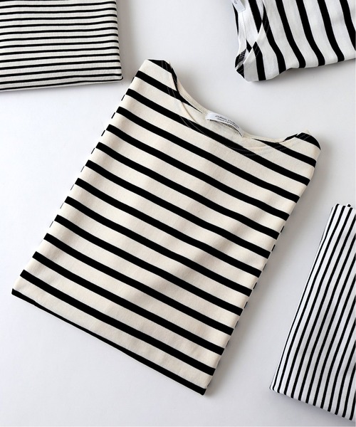 JOURNAL STANDARD(ジャーナルスタンダード)の「フレンチボーダー ショートスリーブTシャツ(Tシャツ/カットソー・メンズ・ホワイト系その他3/ホワイト系その他2/ホワイト系その他/ホワイト・LARGE/MEDIUM)」の3枚目の写真