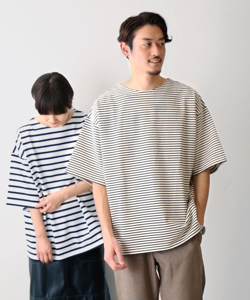 JOURNAL STANDARD(ジャーナルスタンダード)の「フレンチボーダー ショートスリーブTシャツ(Tシャツ/カットソー・メンズ・ホワイト系その他3/ホワイト系その他2/ホワイト系その他/ホワイト・LARGE/MEDIUM)」の4枚目の写真
