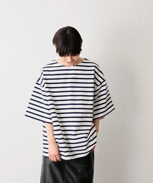 JOURNAL STANDARD(ジャーナルスタンダード)の「フレンチボーダー ショートスリーブTシャツ(Tシャツ/カットソー・メンズ・ホワイト系その他3/ホワイト系その他2/ホワイト系その他/ホワイト・LARGE/MEDIUM)」の12枚目の写真