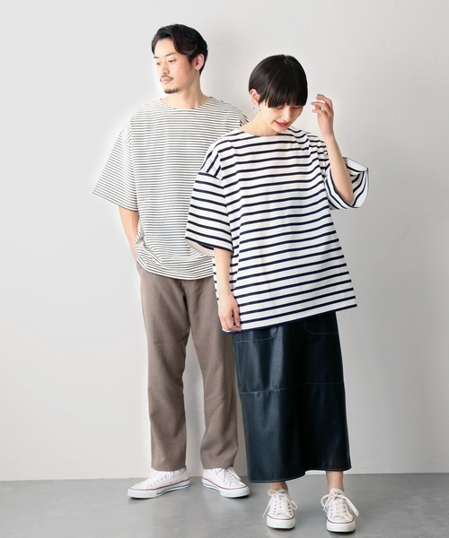 JOURNAL STANDARD(ジャーナルスタンダード)の「フレンチボーダー ショートスリーブTシャツ(Tシャツ/カットソー・メンズ・ホワイト系その他3/ホワイト系その他2/ホワイト系その他/ホワイト・LARGE/MEDIUM)」の9枚目の写真