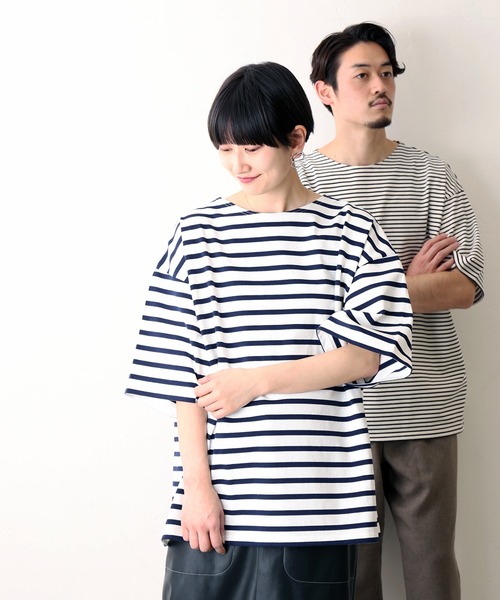 JOURNAL STANDARD(ジャーナルスタンダード)の「フレンチボーダー ショートスリーブTシャツ(Tシャツ/カットソー・メンズ・ホワイト系その他3/ホワイト系その他2/ホワイト系その他/ホワイト・LARGE/MEDIUM)」の11枚目の写真