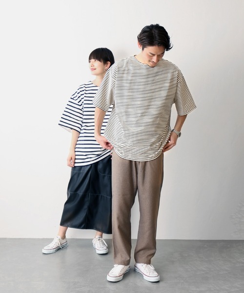 JOURNAL STANDARD(ジャーナルスタンダード)の「フレンチボーダー ショートスリーブTシャツ(Tシャツ/カットソー・メンズ・ホワイト系その他3/ホワイト系その他2/ホワイト系その他/ホワイト・LARGE/MEDIUM)」の6枚目の写真