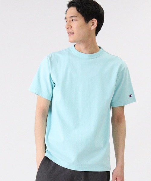 Champion(チャンピオン)の「Champion(チャンピオン)無地半袖Tシャツ(Tシャツ/カットソー・メンズ・ホワイト/ベージュ/ピンク/ブラック/パープル/ブルー/サックスブルー/ダークグリーン/ライラック・XL/L/M/S)」の13枚目の写真