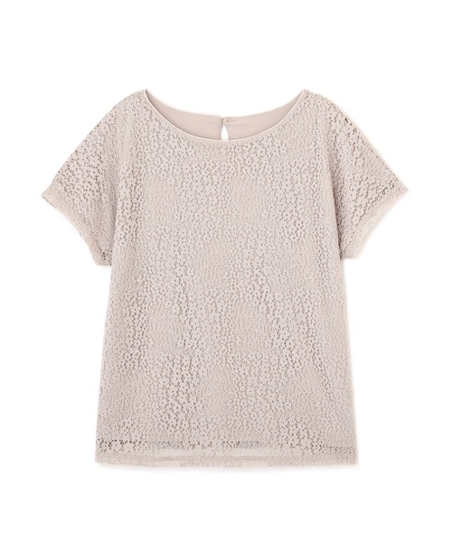 NATURAL BEAUTY BASIC（ナチュラルビューティーベーシック）の「レースカットソートップス（Tシャツ/カットソー・レディース・ピンク/グレイッシュベージュ/カーキ・MEDIUM）」の8枚目の写真