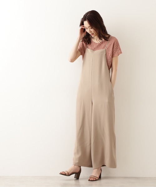 NATURAL BEAUTY BASIC（ナチュラルビューティーベーシック）の「レースカットソートップス（Tシャツ/カットソー・レディース・ピンク/グレイッシュベージュ/カーキ・MEDIUM）」の16枚目の写真