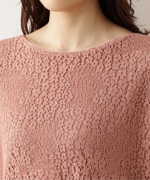 NATURAL BEAUTY BASIC（ナチュラルビューティーベーシック）の「レースカットソートップス（Tシャツ/カットソー・レディース・ピンク/グレイッシュベージュ/カーキ・MEDIUM）」の20枚目の写真