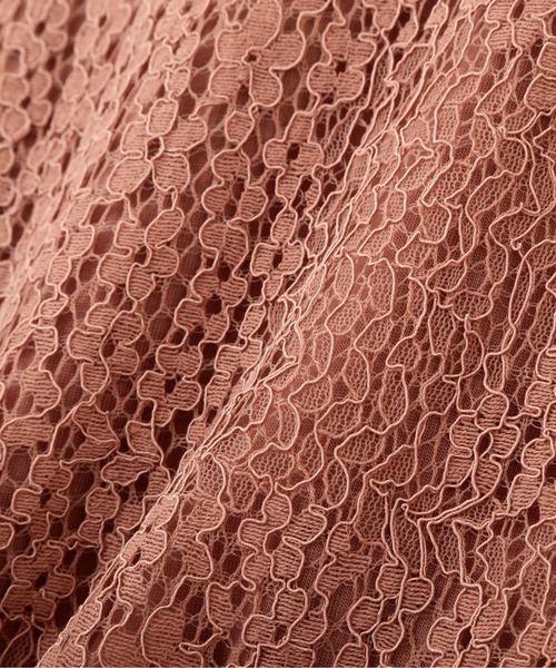 NATURAL BEAUTY BASIC（ナチュラルビューティーベーシック）の「レースカットソートップス（Tシャツ/カットソー・レディース・ピンク/グレイッシュベージュ/カーキ・MEDIUM）」の4枚目の写真