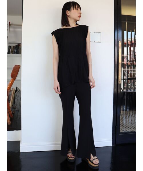 MURUA（ムルーア）の「ラウンドワッシャーチュニック（シャツ/ブラウス・レディース・ブラック/ベージュ/ブラウン・FREE）」の18枚目の写真