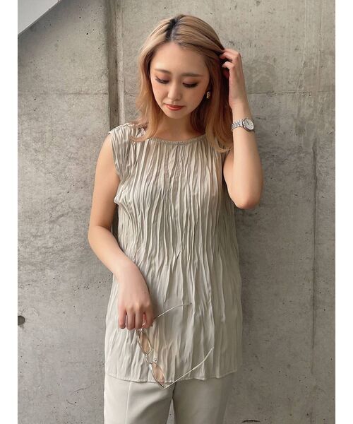 MURUA（ムルーア）の「ラウンドワッシャーチュニック（シャツ/ブラウス・レディース・ブラック/ベージュ/ブラウン・FREE）」の22枚目の写真