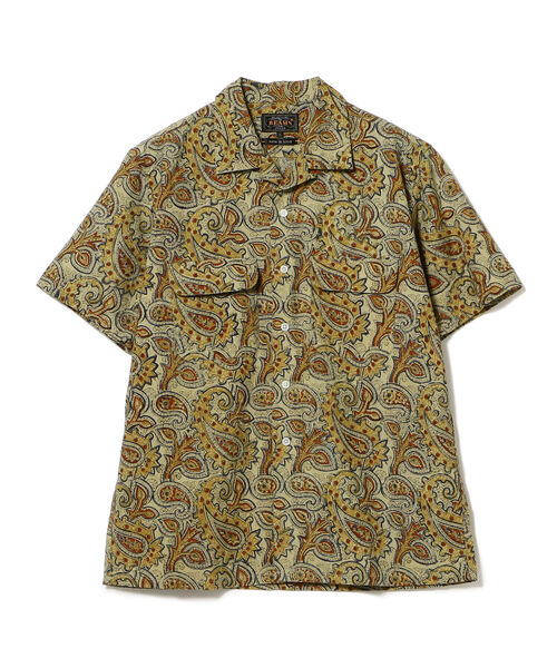 BEAMS PLUS（ビームスプラス）の「BEAMS PLUS / ブロックプリント オープンカラーシャツ（シャツ/ブラウス・メンズ・ベージュ/ブラウン・SMALL/MEDIUM/LARGE/X-LARGE）」の12枚目の写真